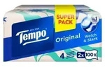 Tempo Taschentuchbox Original, 4-lagig 830487 , 1 Packung = 2 x 100 T&uuml;cher, Designs