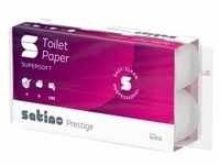 Satino prestige Toilettenpapier, 4-lagig, hochweiß, MT1 043030 , 1 Paket = 9