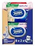 Tempo sanft & pur feuchte Toilettent&uuml;cher Gro&szlig;packung 836199 , 1 Gro&szlig;packung = 8
