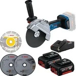 Bosch Akku-Winkelschleifer GWS 18V-180 PC &Oslash; 180 mm / 2x 5,0 Ah + GAL 18V-40