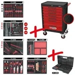 KS TOOLS ECOline SCHWARZ/ROT Werkstattwagen mit 7 Schubladen und 598
