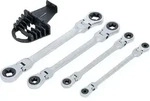 BGS Doppel-Ratschen-Ringschl&uuml;ssel-Satz abwinkelbar mit E-Profil Ringk&ouml;pfen SW E6