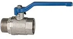 Riegler Messingkugelhahn valve line Handhebel blau MS vernickelt IG/AG G 1 1/2 -