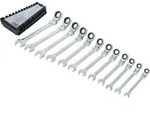 BGS Ratschenring-Maulschl&uuml;ssel-Satz abwinkelbar SW 8 - 19 mm 12tlg. - 6546