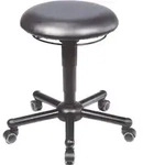 Drehhocker A19 m.Rl.Kunstleder schwarz Sitz-H.465-595mm Hocker MEY
