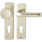 HOPPE Kurzschildgarnitur London 54/227K/202KP/AP/113 Alu.F2 PZ eck.Wechselgrt -