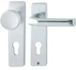 HOPPE Kurzschildgarnitur London 54/227K/202KP/AP/113 Alu.F1 PZ eck.Wechselgrt -