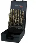 TERRAX by RUKO Spiralbohrer-Satz DIN 338 Typ VA HSSE-Co 5 - 25 tlg. (Kassette