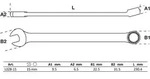 BGS 1228-15, BGS Maul-Ringschl&uuml;ssel extra lang SW 15 mm - 1228-15