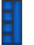 BGS Werkstattwageneinlage 1/3 leer: 5 Ablagef&auml;cher 408 x 189 x 32 mm - 74362