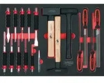 KS TOOLS SCS Feilen- Mei&szlig;el- und Hammer-Satz 18tlg. in 1/1 Systemeinlage - 711.0018