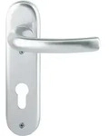 HOPPE Kurzschildgarnitur T&ocirc;ky&ocirc; 1710/273KP Alu.F1 PZ rd Dr&uuml;ckergrt - 2805363
