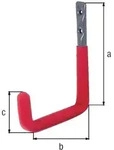 GAH Alberts Wandhaken U-Form Rotgummi 83 mm Stahl roh verzinkt 18 mm - 802158