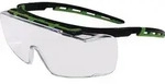 Schutzbrille Kubik EN 166 EN 170 B&uuml;gel schwarz/gr&uuml;n,Scheibe klar PC PRO FIT