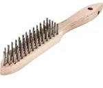 Handb&uuml;rste L.290mm 0,35mm Stahldraht Besatz-L.140mm 5-reihig 12 LESSMANN