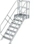 G&uuml;nzburger Steigtechnik Treppen-Modul Aluminium geriffelt 7 Stufen - 632307