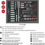 KS TOOLS 1/4"+3/8"+1/2" Steckschl&uuml;ssel-Satz 195tlg. in 1/1 Systemeinlage - 711.0195