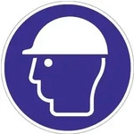 Gebotszeichen ASR A1.3/DIN EN ISO 7010 Kopfschutz benutzen - 9000477505