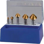 Kegelsenkersatz DIN 335C 90Grad 6,3-25mm HSS TiN 5-tlg.Ku.-Box TECWERK