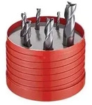 Schaftfr&auml;serset Nr.933 D.3/4/5/6/8/10mm Z.3 VHM TiAlN 6tlg.Runddose DORMER