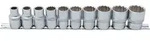 BGS Steckschl&uuml;ssel-Einsatz-Satz Zw&ouml;lfkant Antrieb Innenvierkant 12,5 mm (1/2")
