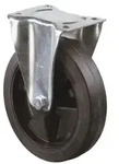 BS Rollen Bockrolle Elastik-Vollgummi schwarz Rollenlager Rad-&Oslash; 200 mm 300 kg -