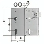 GAH Alberts Schlosskasten DIN L/R Ma&szlig; A172xB94xC60mm Ma&szlig; E 30mm Dornm.60mm -...