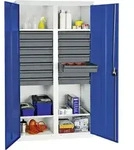 Stumpf Werkzeug- und Materialschrank Serie 3000 lichtgrau / enzianblau + 14...
