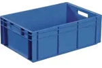 Transportbeh&auml;lter L400xB300xH120mm blau PP Muschelgr.Seitenw&auml;nde geschl.TECWERK