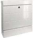 Briefkastenset NewYork 850 W H.405mm B.364mm T.110mm wei&szlig; verzinkter STA