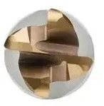 Schaftfr&auml;ser S536 D.6mm R.1mm Gesamt-L.60mm Schneiden-L.6mm HM TiSiN 25Grad Z.4
