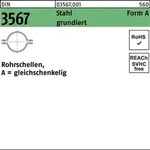 Rohrschelle DIN 3567 gleichschenkelig A 61/NW 50 Stahl grundiert 50 St&uuml;ck