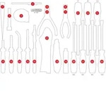 KS TOOLS leere Schaumstoffeinlage zu 811.1032 - 811.1032-97