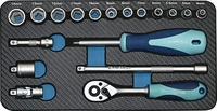 Steckschl&uuml;sselsatz 18-tlg.1/4 Zoll SW 4-14mm Z.20 6KT TECWERK
