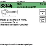 Deckenhaken R 88144 Typ 18 100x 8,2x 22 Stahl galv.verz. 20 St&uuml;ck