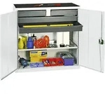 Stumpf Werkzeug- und Materialschrank Serie 3000 lichtgrau + 2 Schubladen 100 mm...