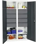 Stumpf Werkzeug- und Materialschrank Serie 3000 lichtgrau / anthrazitgrau + 8