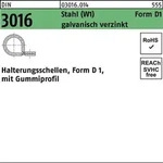 Schelle DIN 3016 Gummiprofil 32x 20 - W1 Stahl galv.verz. 50 St&uuml;ck