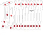 KS TOOLS leere Schaumstoffeinlage zu 811.0034 - 811.0034-97