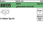 S-Haken R 88135 Typ 45 60x 18x 5,8 Stahl galv.verz. 100 St&uuml;ck
