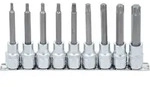 BGS Bit-Einsatz-Satz Antrieb Innenvierkant 12,5 mm (1/2") T-Profil (f&uuml;r Torx) 9tlg.