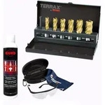 TERRAX by RUKO Kernbohrer-Satz HSS-TiN mit Weldonschaft (3/4"), CBN-geschliffen...