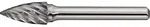 Fr&auml;sstift SPG INOX D.10mm Kopf-L.20mm Schaft-D.6mm HM Verz.Normal,fein TECWERK
