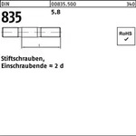 Stiftschraube DIN 835 M6x 40 5.8 Einschraubende=2d 100 St&uuml;ck