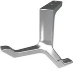 hermeta Decken-Mantelhaken 0200 zweifach A.87mm Alu.silberf.elox.H.49mm -...