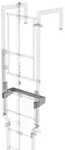 G&uuml;nzburger Steigtechnik Ausstiegstritt Stahl-verzinkt 620 mm Spaltbreite 150 mm -