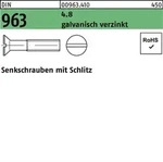 Senkschraube DIN 963 Schlitz M16x 55 4.8 galv.verz. 50 St&uuml;ck