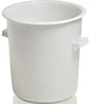 CRAEMER Kunststoffbeh&auml;lter rd.75l HD-PE wei&szlig; D515xH530mm m.Au&szlig;engriff -...