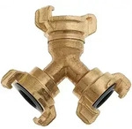 GEKA Abzweigst&uuml;ck mit GEKA plus-Anschluss Messing Schlauchgr&ouml;&szlig;e 9,5-38 mm - 333341