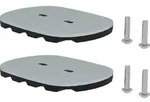 G&uuml;nzburger Steigtechnik 2x nivello-Fu&szlig;platte f&uuml;r Gitterroste 126 x 89 mm -...